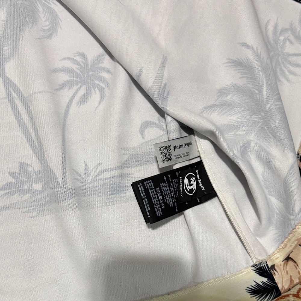 Palm Angels Black and Pink Island Print Shirt - Picture 4 of 6